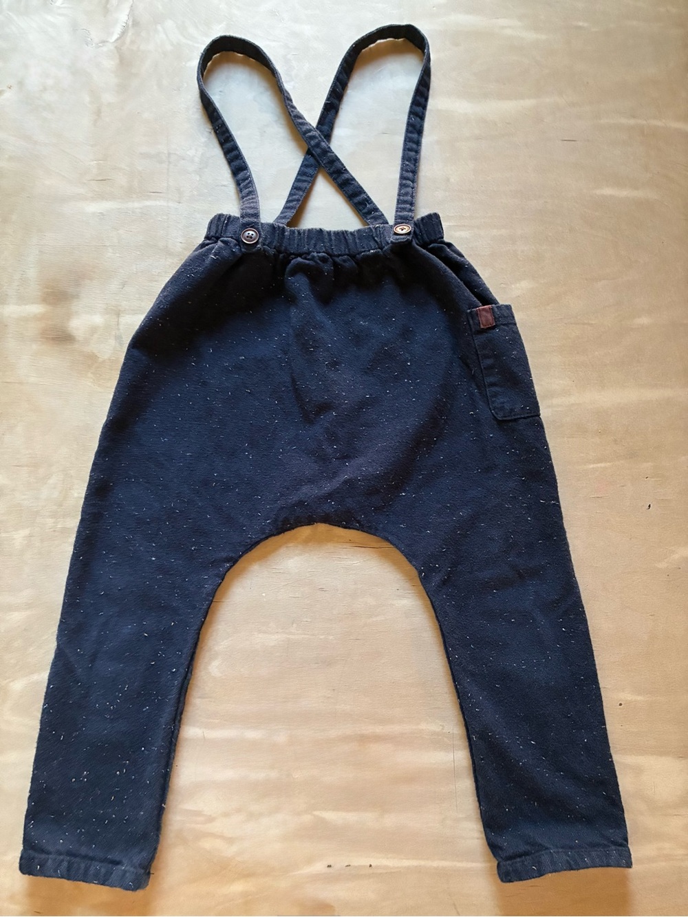 Zara Navy Blue Kids Suspender Overalls - 3-4 years